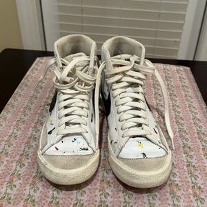 Nike Blazer White and Black High-Top Sneakers